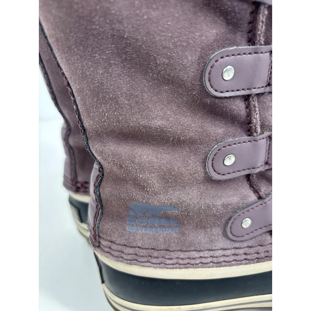 Sorel Snow Boots Kids 2 Purple Joan‎ of Arctic Waterproof Faux Fur NY1966-574